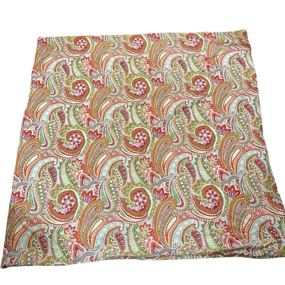 North End Decor Comforter Queen Ful Pomegranate Paisley Cotton Reversible‎ 3 PC